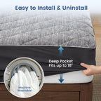 Mattress Topper Cooling Breathable Leakproof & Snug Fit