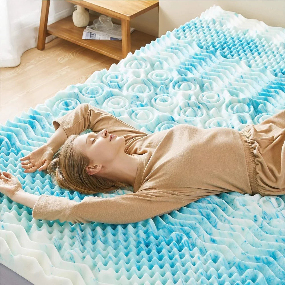 Mattress Topper Egg Crate Memory Foam