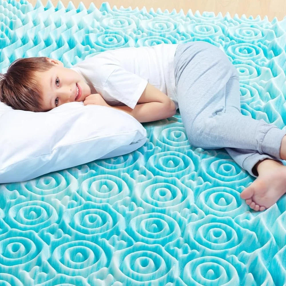 Mattress Topper Egg Crate Memory Foam