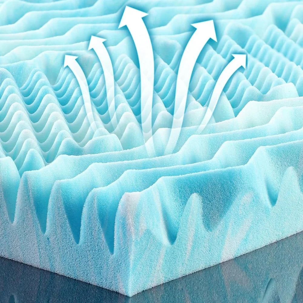 Mattress Topper Egg Crate Memory Foam