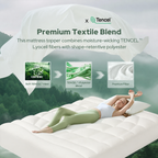 Mattress Topper Extra-Thick Cooling Tencel Lyocell