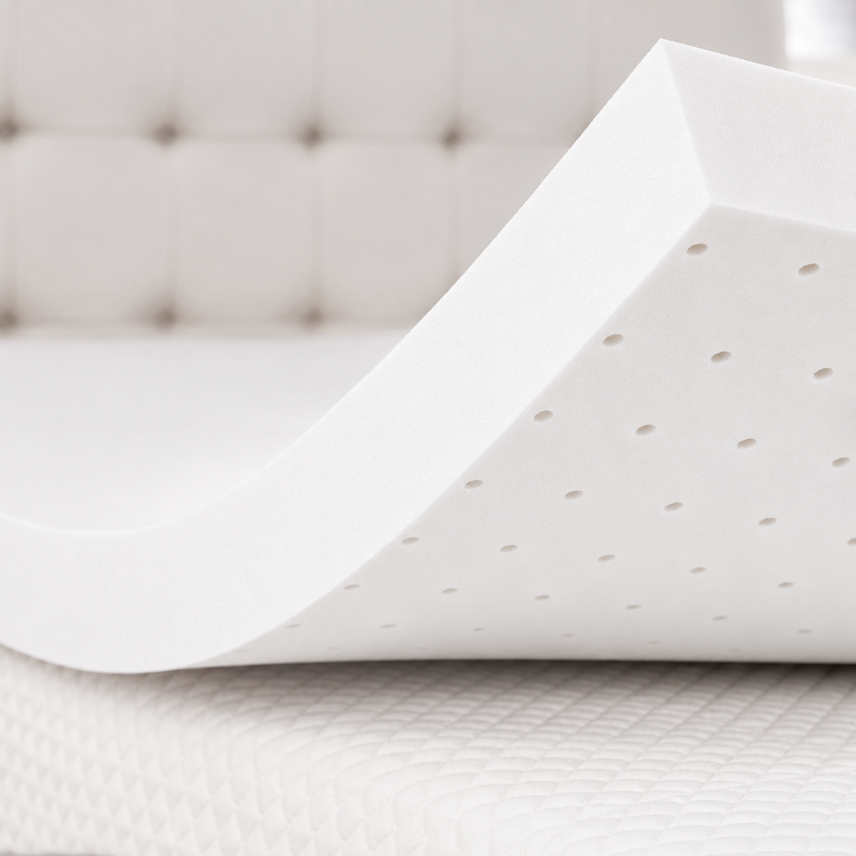 Mattress Topper Gel-Infused Memory Foam Removable Bamboo Cover