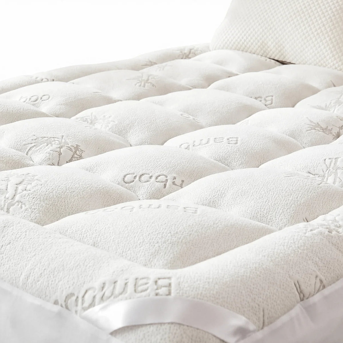Mattress Topper Quilted Cooling Bamboo Viscose Dust Mite Resistant