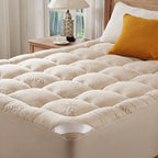 Mattress Topper Quilted Cooling Bamboo Viscose Dust Mite Resistant