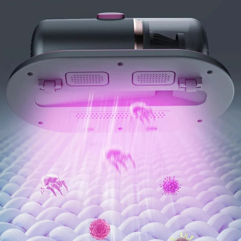 Mattress Vacuum Cleaner Cordless Vibrating Brush HEPA Filtration