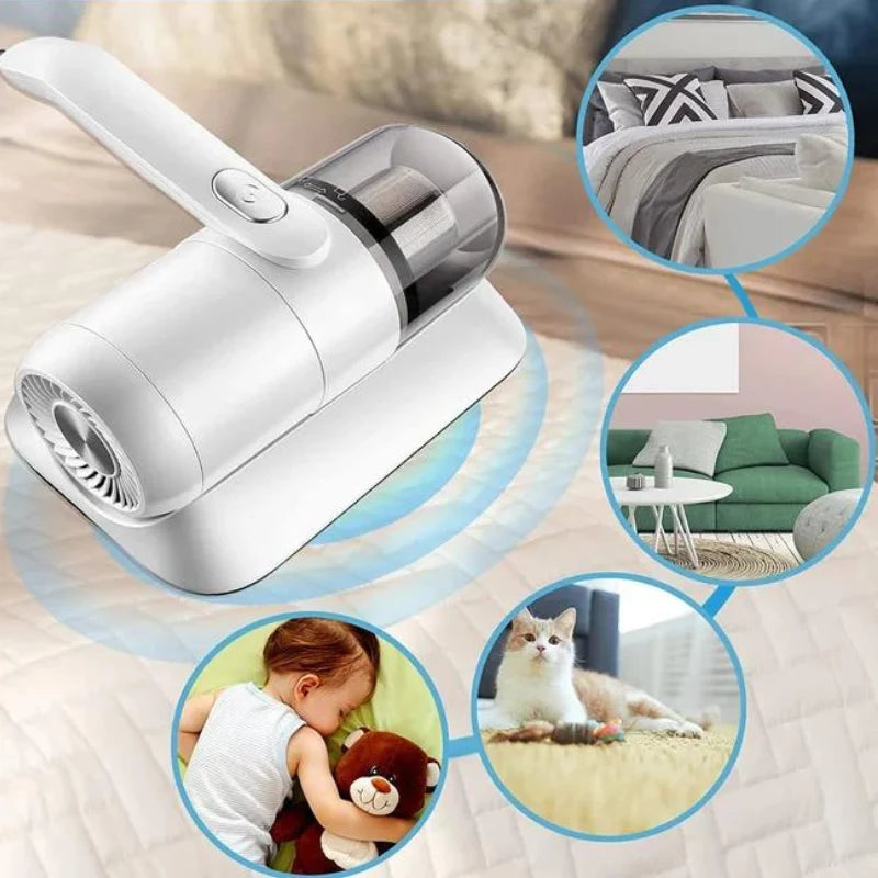 Mattress Vacuum Cleaner Cordless Vibrating Brush HEPA Filtration