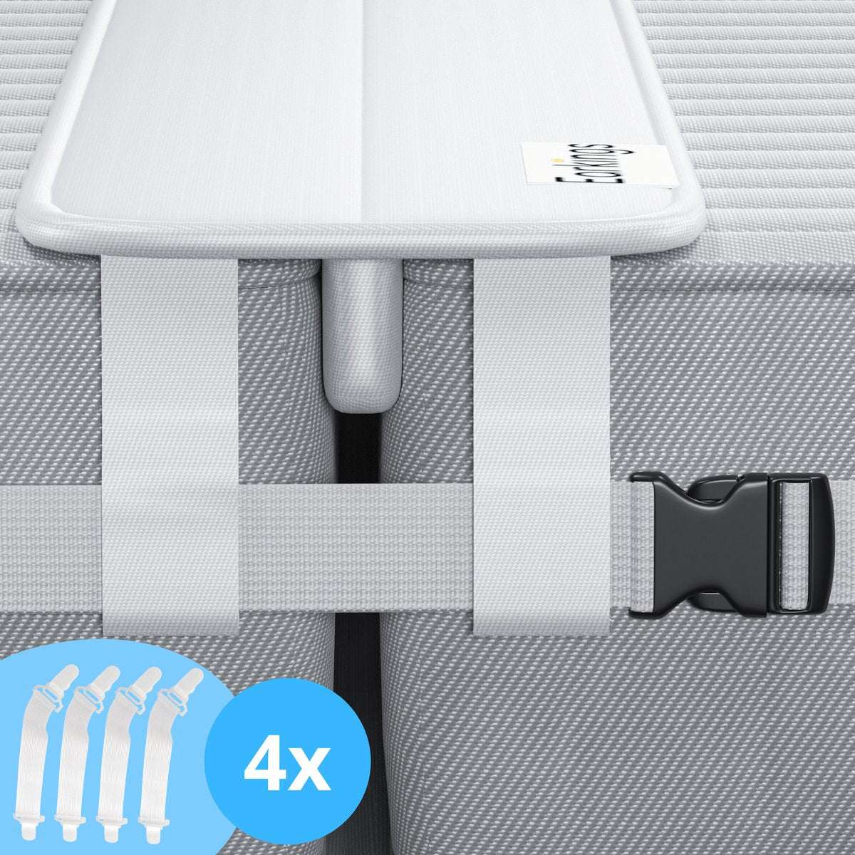 Mattress Wedge Gap Filler Foam Core & Double Tension Strap