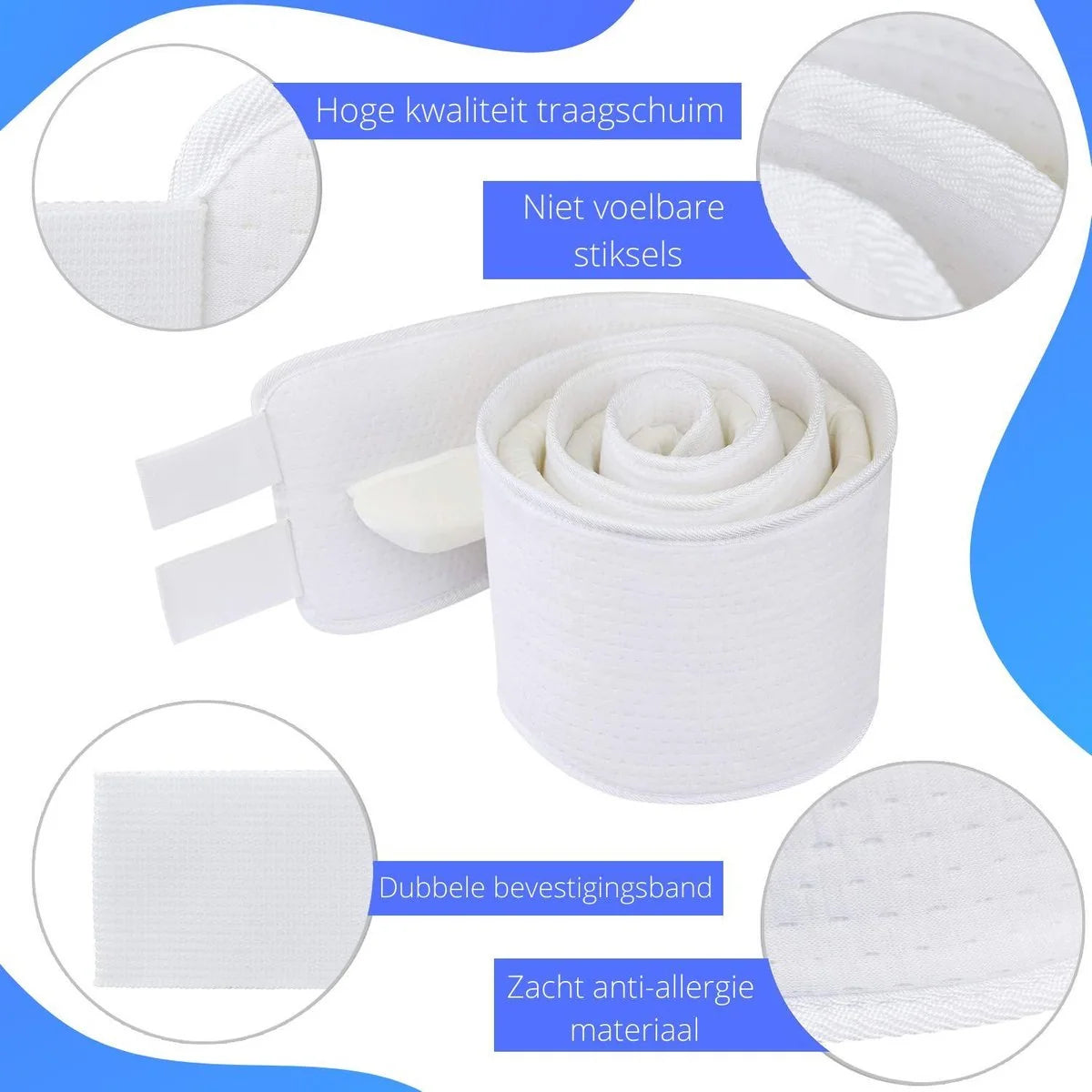 Mattress Wedge Gap Filler Foam Core & Double Tension Strap