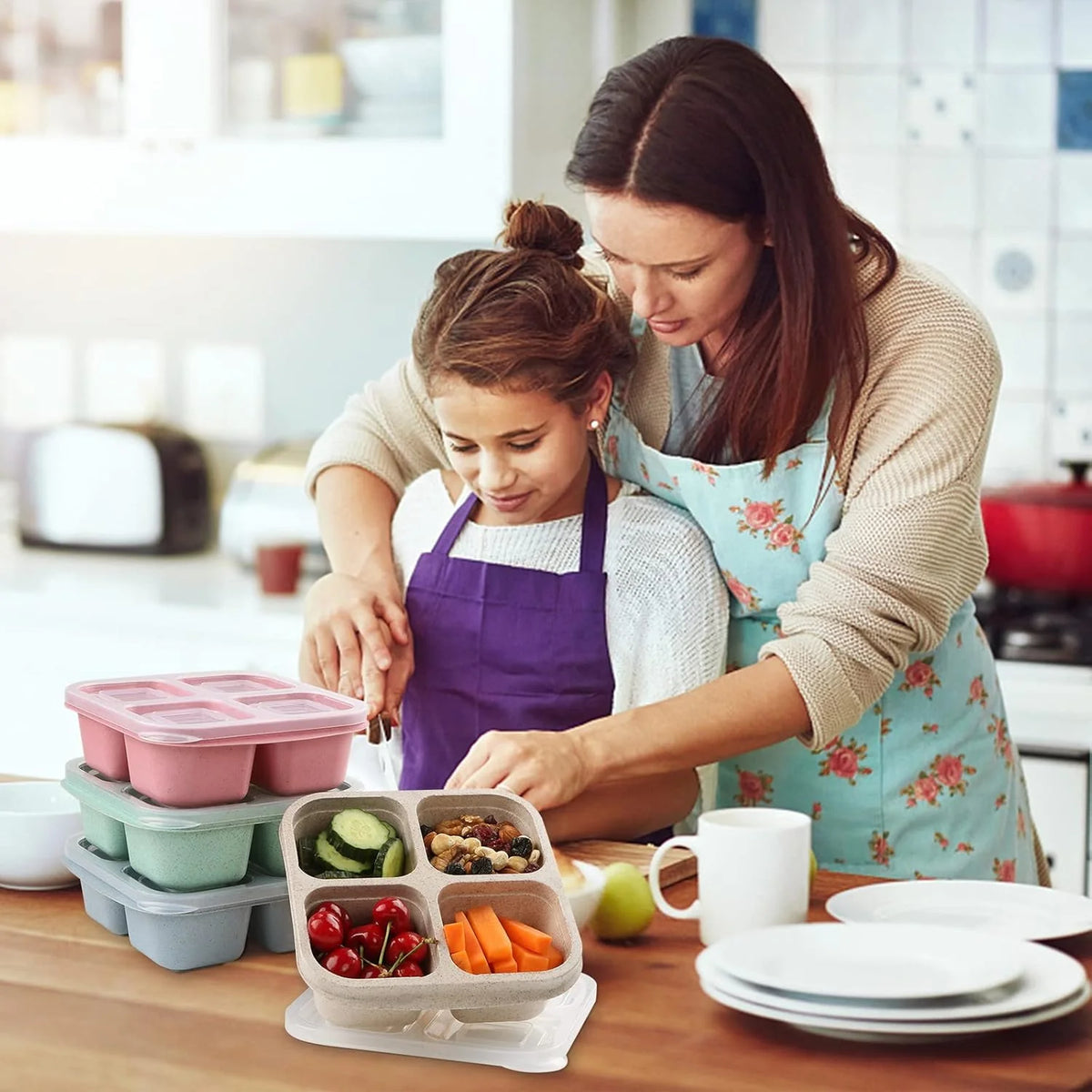 Meal Prep Box 4-Compartment BPA-Free Microwave & Dishwasher Safe