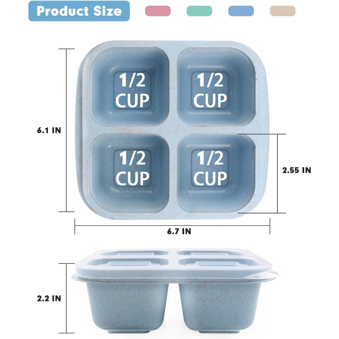 Meal Prep Box 4-Compartment BPA-Free Microwave & Dishwasher Safe