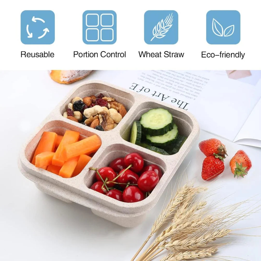 Meal Prep Box 4-Compartment BPA-Free Microwave & Dishwasher Safe