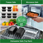 Meal Prep Container Set 50-Piece Leak-Proof Microwave Safe