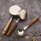 Measuring Spoon Set 8-Piece Stainless Steel Wooden Handles Nesting