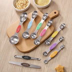Measuring Spoon Set Stainless Steel Magnetic Stacking & Double-Sided