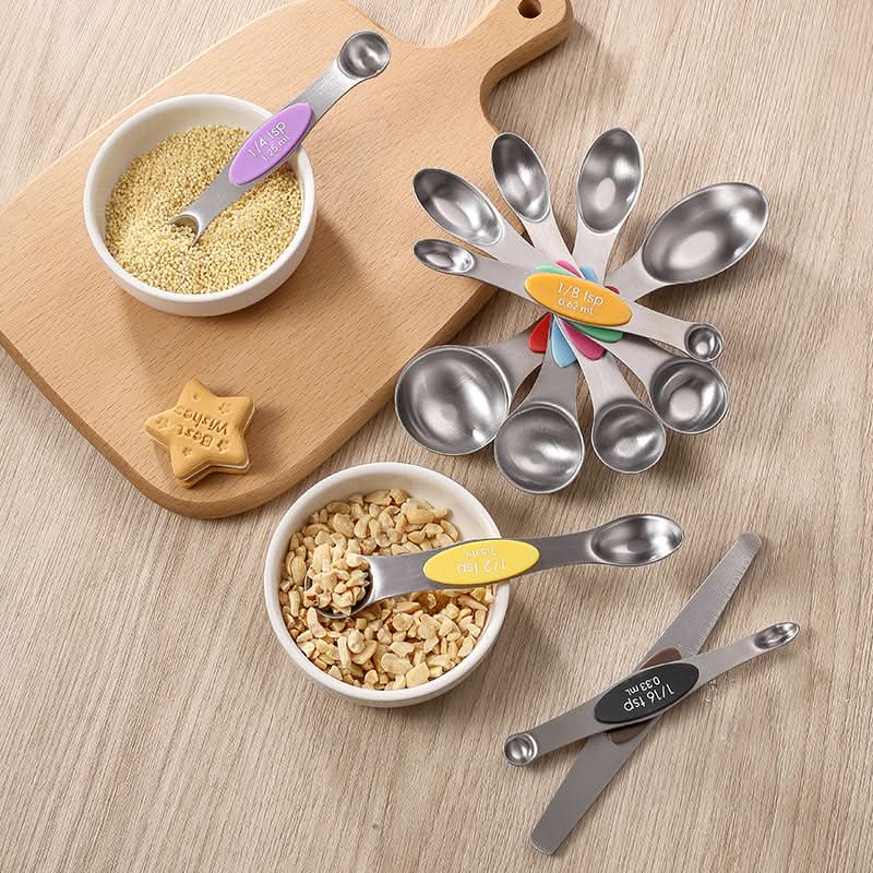Measuring Spoon Set Stainless Steel Magnetic Stacking & Double-Sided