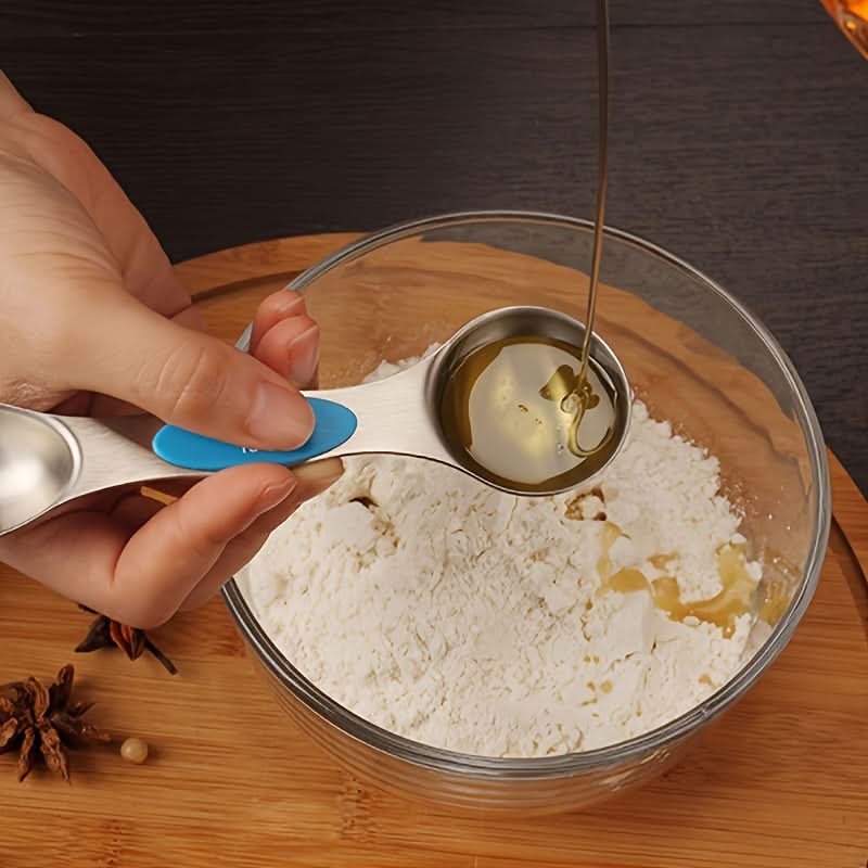 Measuring Spoon Set Stainless Steel Magnetic Stacking & Double-Sided