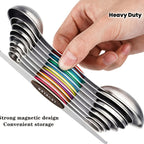 Measuring Spoon Set Stainless Steel Magnetic Stacking & Double-Sided