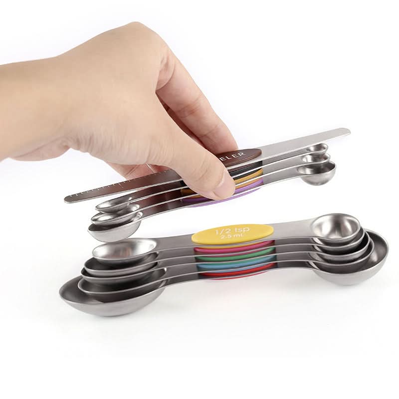 Measuring Spoon Set Stainless Steel Magnetic Stacking & Double-Sided