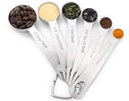 Measuring Spoons Stainless Steel Engraved Measurements 6-Piece