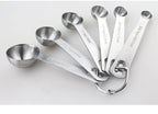 Measuring Spoons Stainless Steel Engraved Measurements 6-Piece