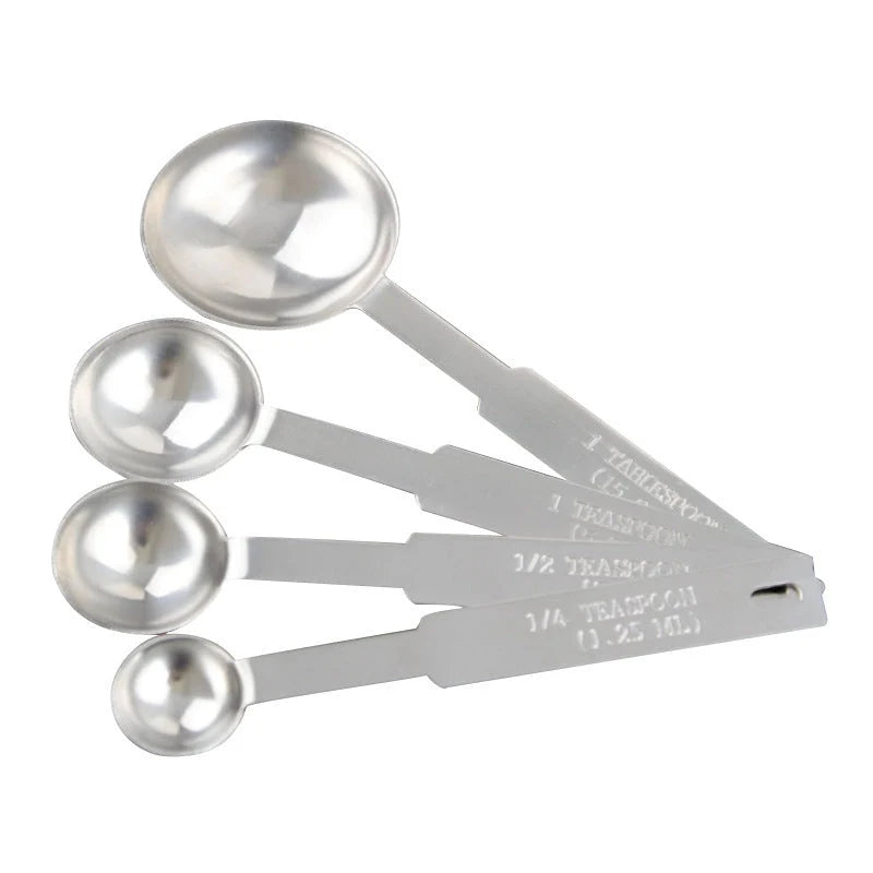 Measuring Spoons Stainless Steel Engraved Measurements 6-Piece