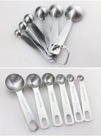 Measuring Spoons Stainless Steel Engraved Measurements 6-Piece