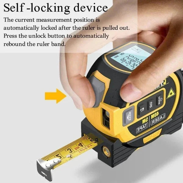 Measuring Tape 3-in-1 Laser Rangefinder Backlit LCD