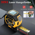 Measuring Tape 3-in-1 Laser Rangefinder Backlit LCD