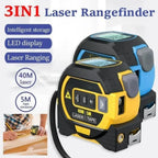 Measuring Tape 3-in-1 Laser Rangefinder Backlit LCD