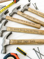 Measuring Tape & Hammer Set Laser Engraved Wood Handle