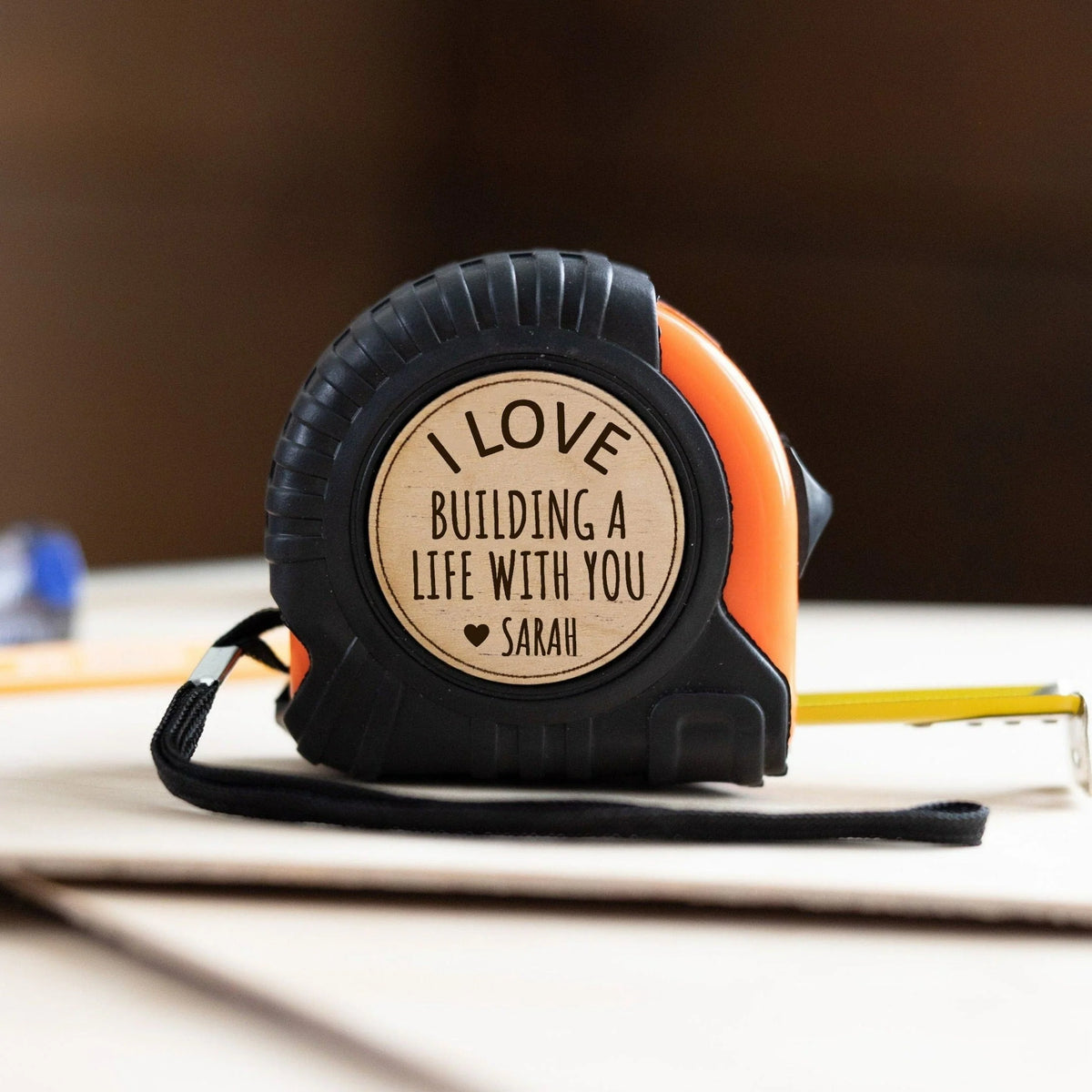 Measuring Tape & Hammer Set Laser Engraved Wood Handle