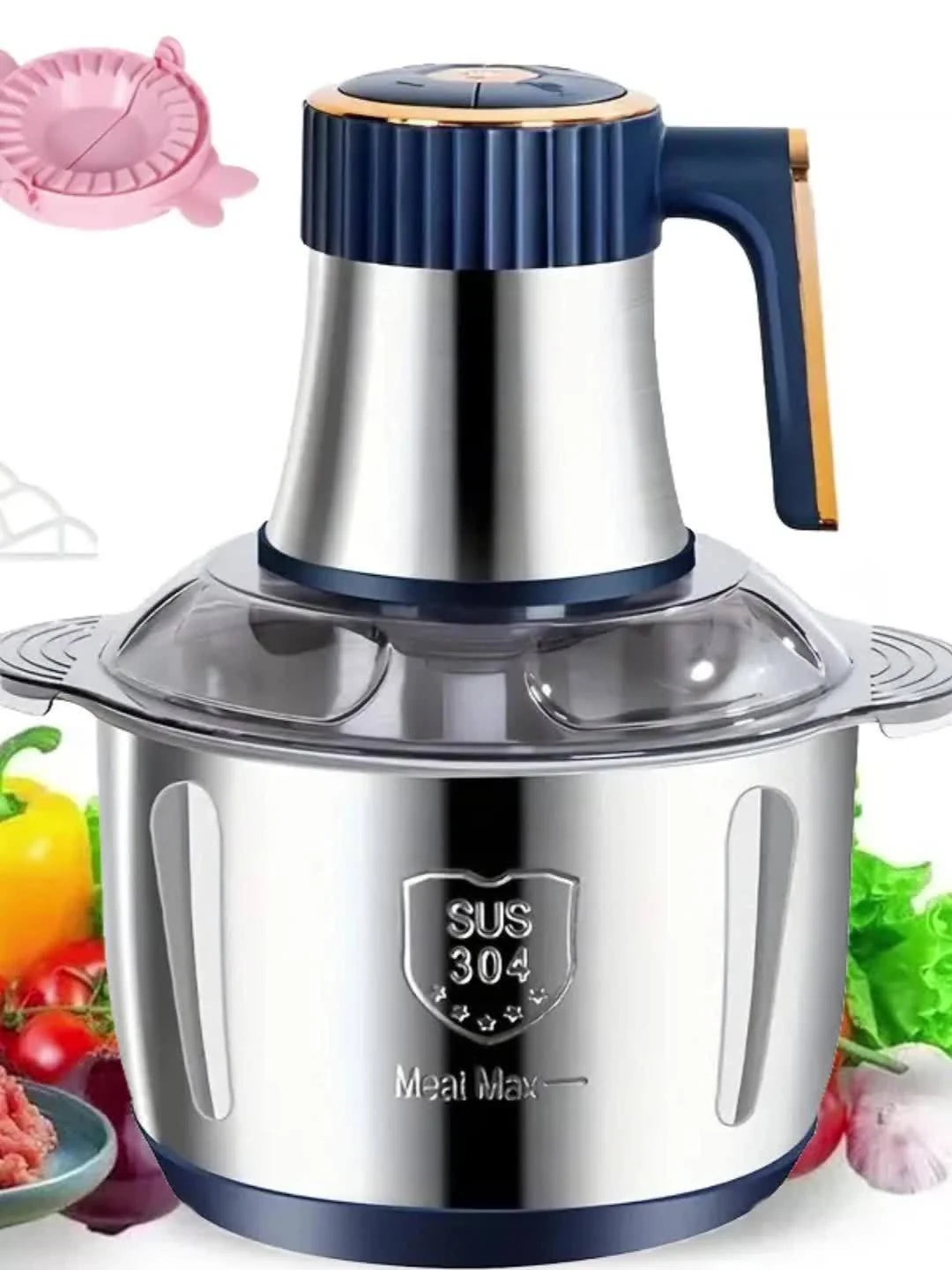 Meat Grinder Stainless Steel 5000 RPM 6-Blade 5 Liter