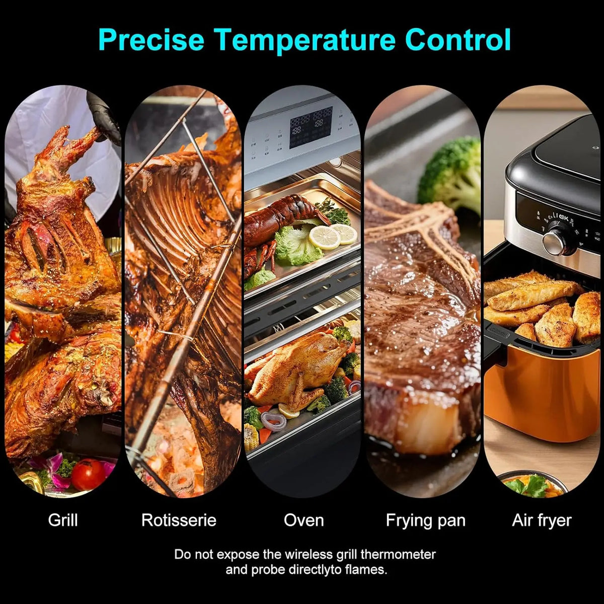 Meat Thermometer Bluetooth Dual Probe Water-Resistant