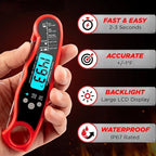 Meat Thermometer Instant-Read Stainless Steel Probe