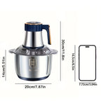 Meat & Veg Grinder 5000 RPM 6-Blade Stainless Steel