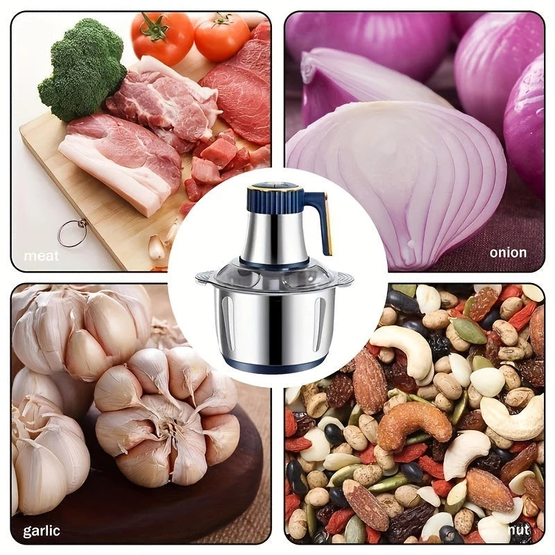 Meat & Veg Grinder 5000 RPM 6-Blade Stainless Steel