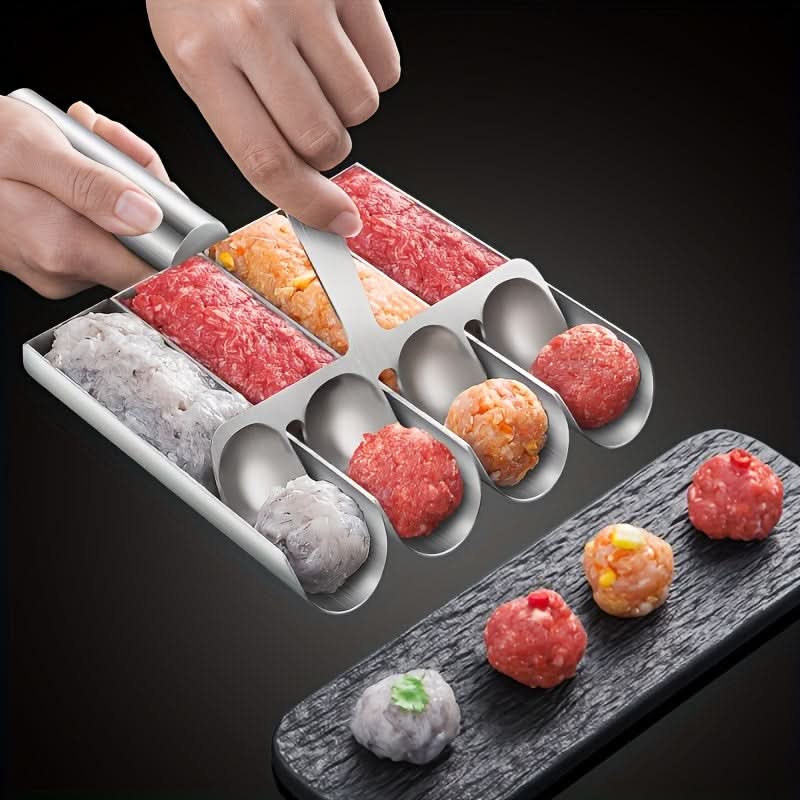 Meatball Maker Stainless Steel Multi-Slot & Easy-Release