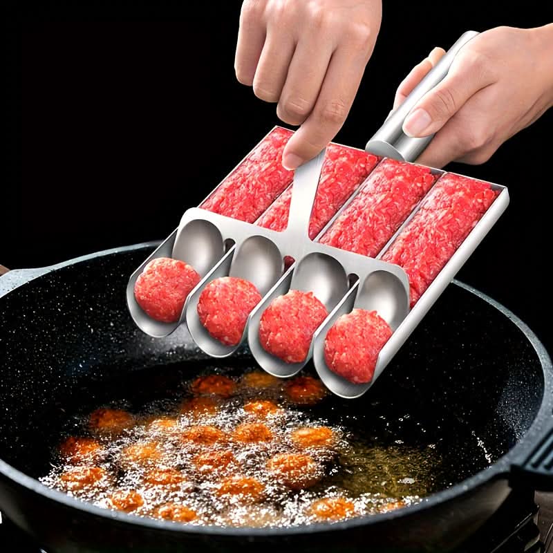 Meatball Maker Stainless Steel Multi-Slot & Easy-Release