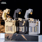 Mechanical Lighter Windproof Gear-Driven Metal Housing