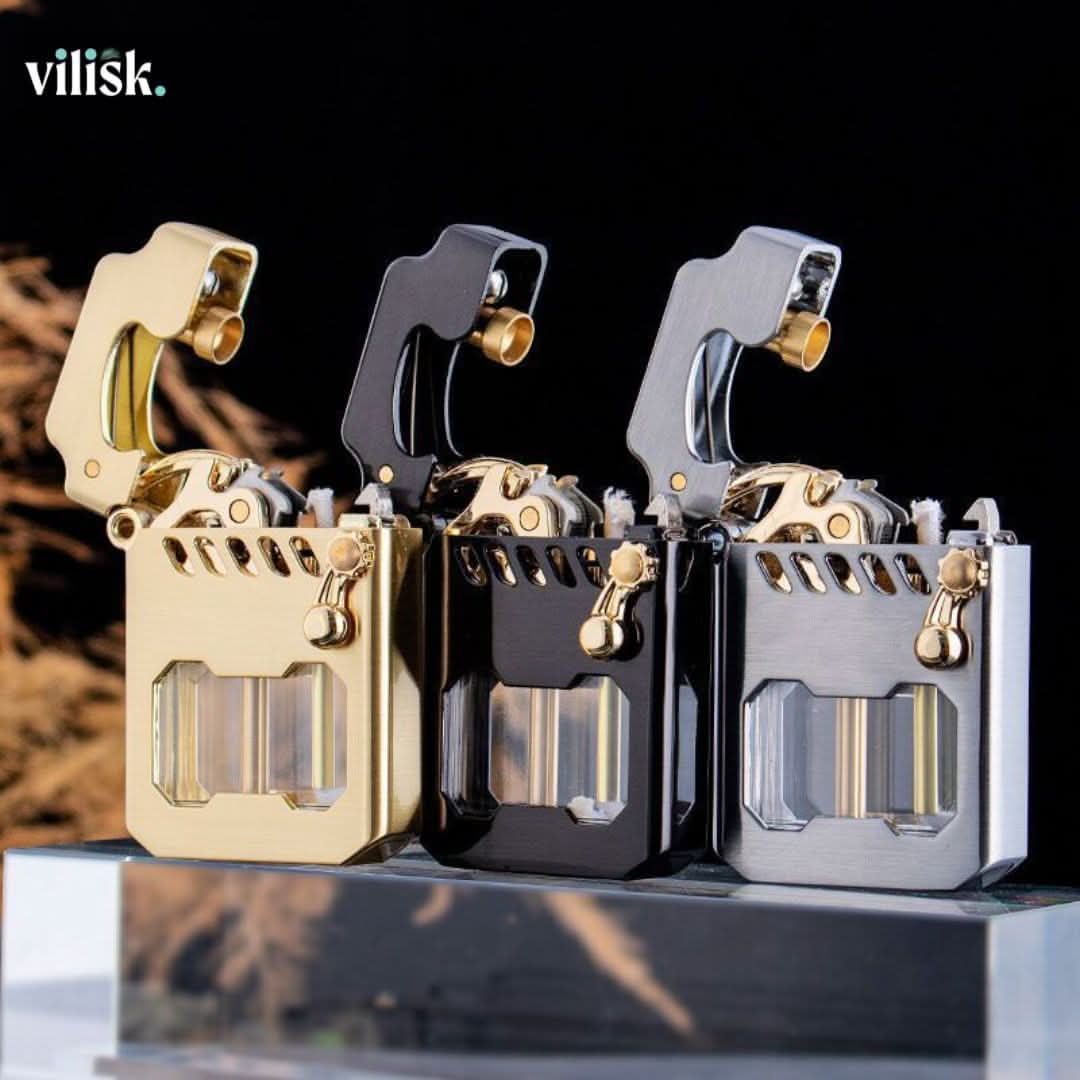 Mechanical Lighter Windproof Gear-Driven Metal Housing