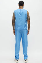 Medical Scrub Costume Set V-Neck Top & Loose-Fit Pants