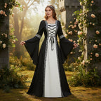 Medieval Dress Lace-Up Long Sleeve