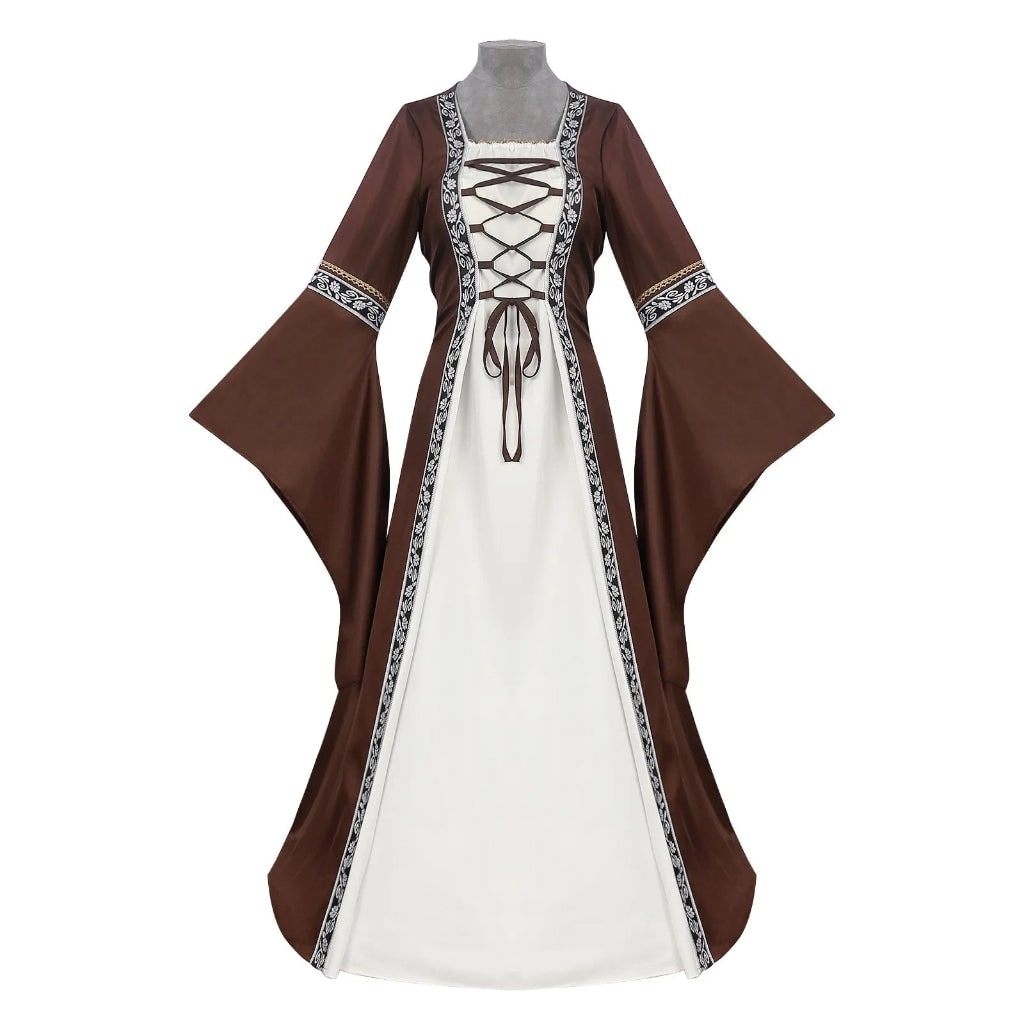 Medieval Dress Lace-Up Long Sleeve