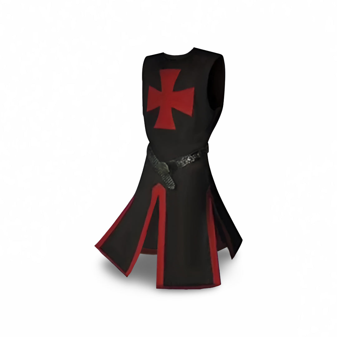 Medieval Knight Costume Tunic & Cloak Cross Emblem