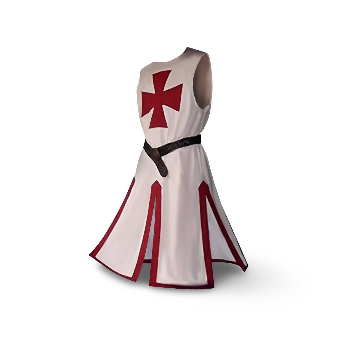 Medieval Knight Costume Tunic & Cloak Cross Emblem