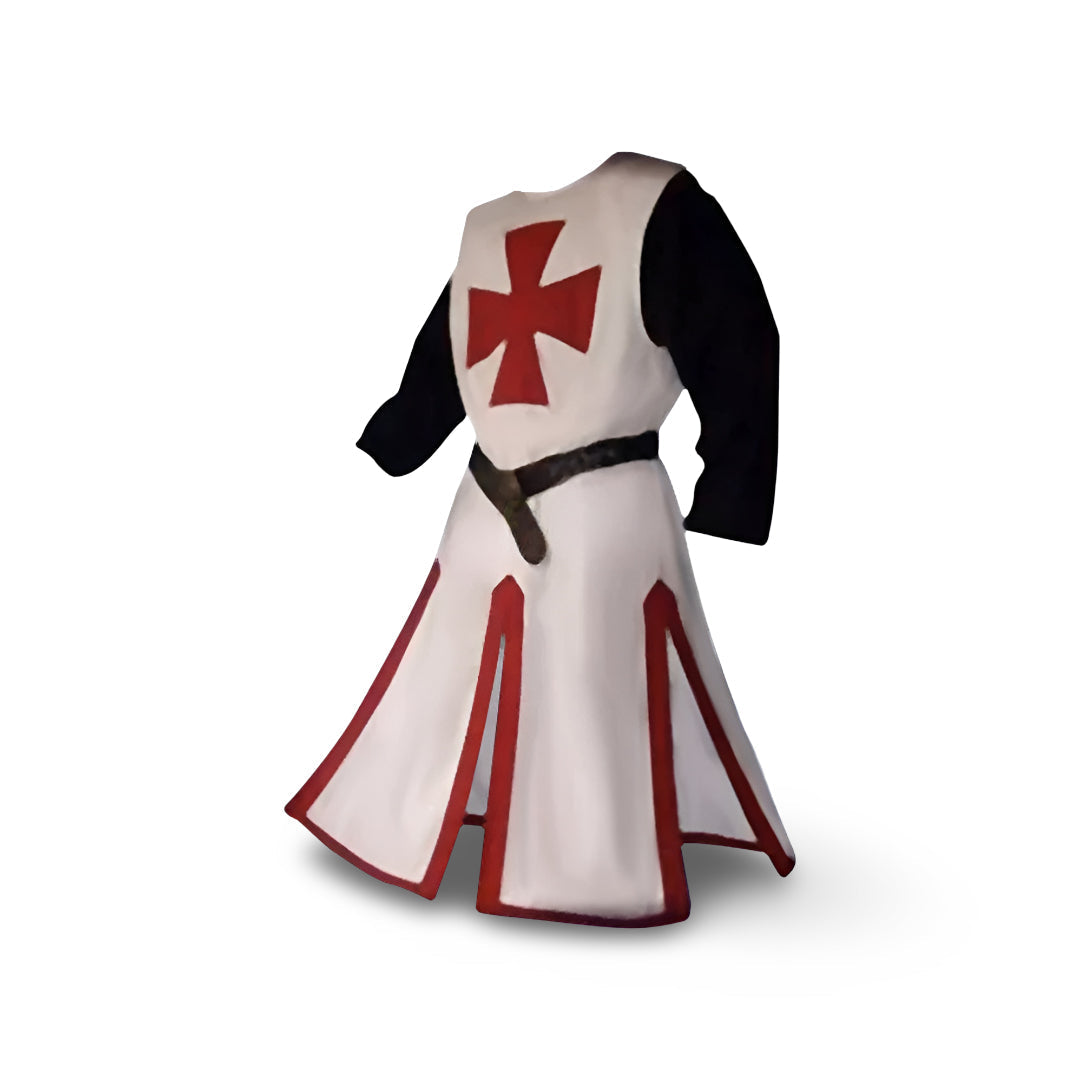 Medieval Knight Costume Tunic & Cloak Cross Emblem