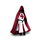 Medieval Knight Costume Tunic & Cloak Cross Emblem