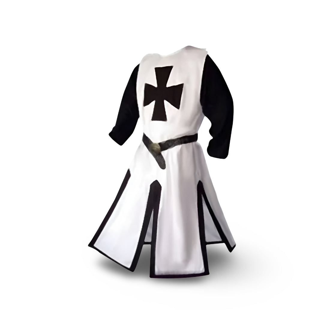 Medieval Knight Costume Tunic & Cloak Cross Emblem