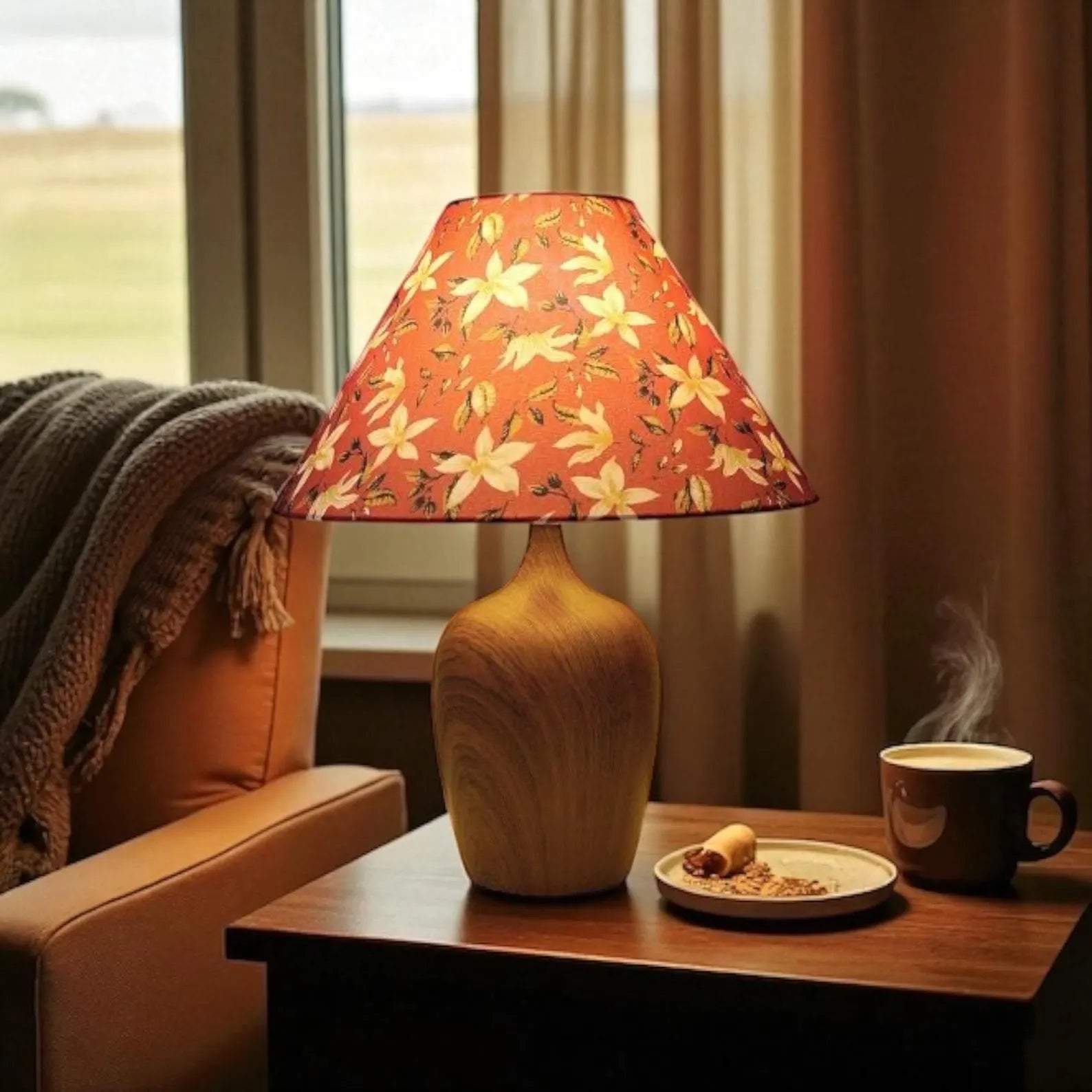Meiping-Inspired Dimmable Linen Shade Table Lamp