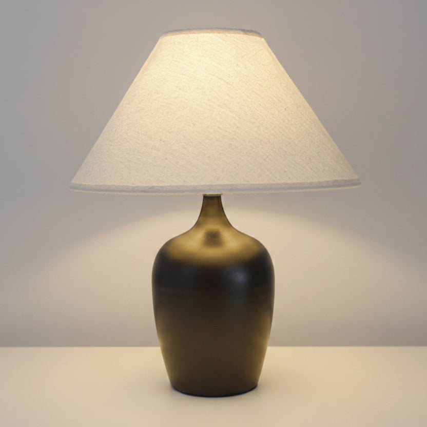 Meiping-Inspired Dimmable Linen Shade Table Lamp